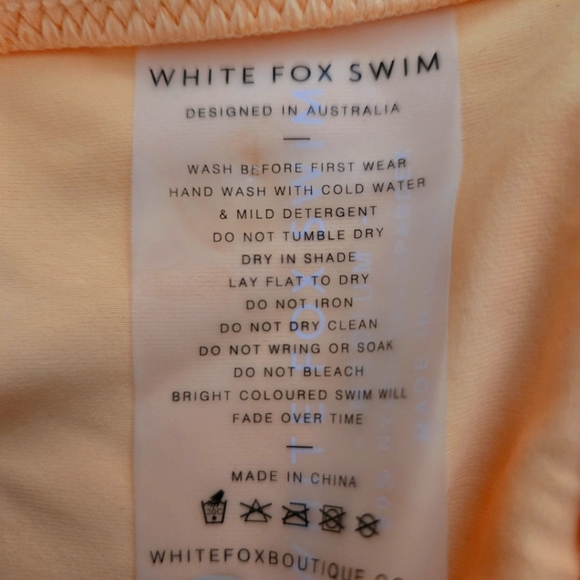 White Fox Swim One Piece Swimsuit Orange Medium - Picture 7 of 10
